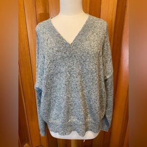 EDDIE BAUER Blue V-Neck Sweater
